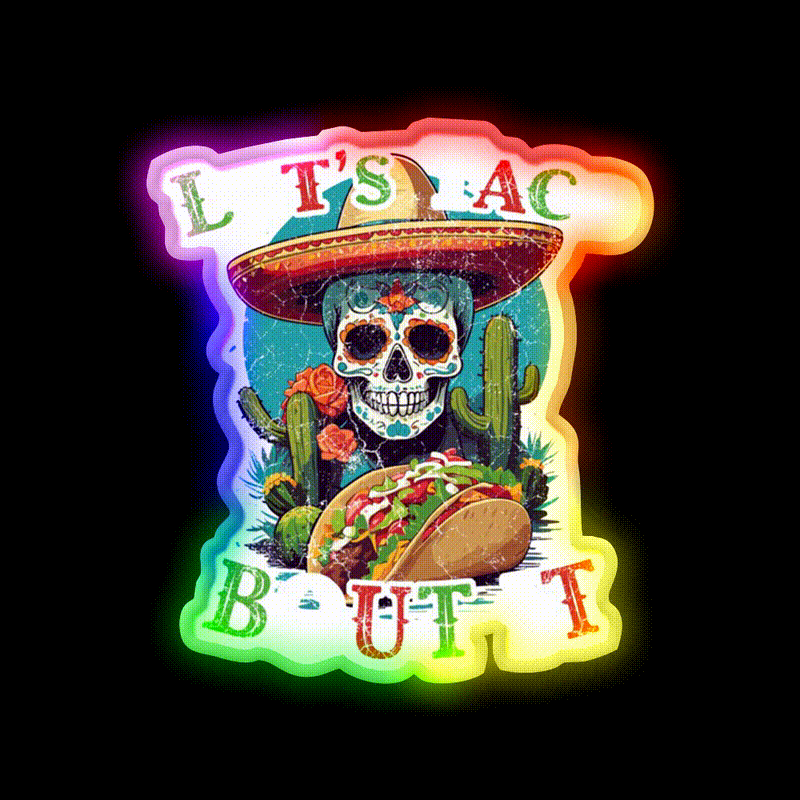 Cinco De Mayo Funny Taco Led Neon Sign Mexican Food Sign Rgb Color - LED neon sign close-up detail