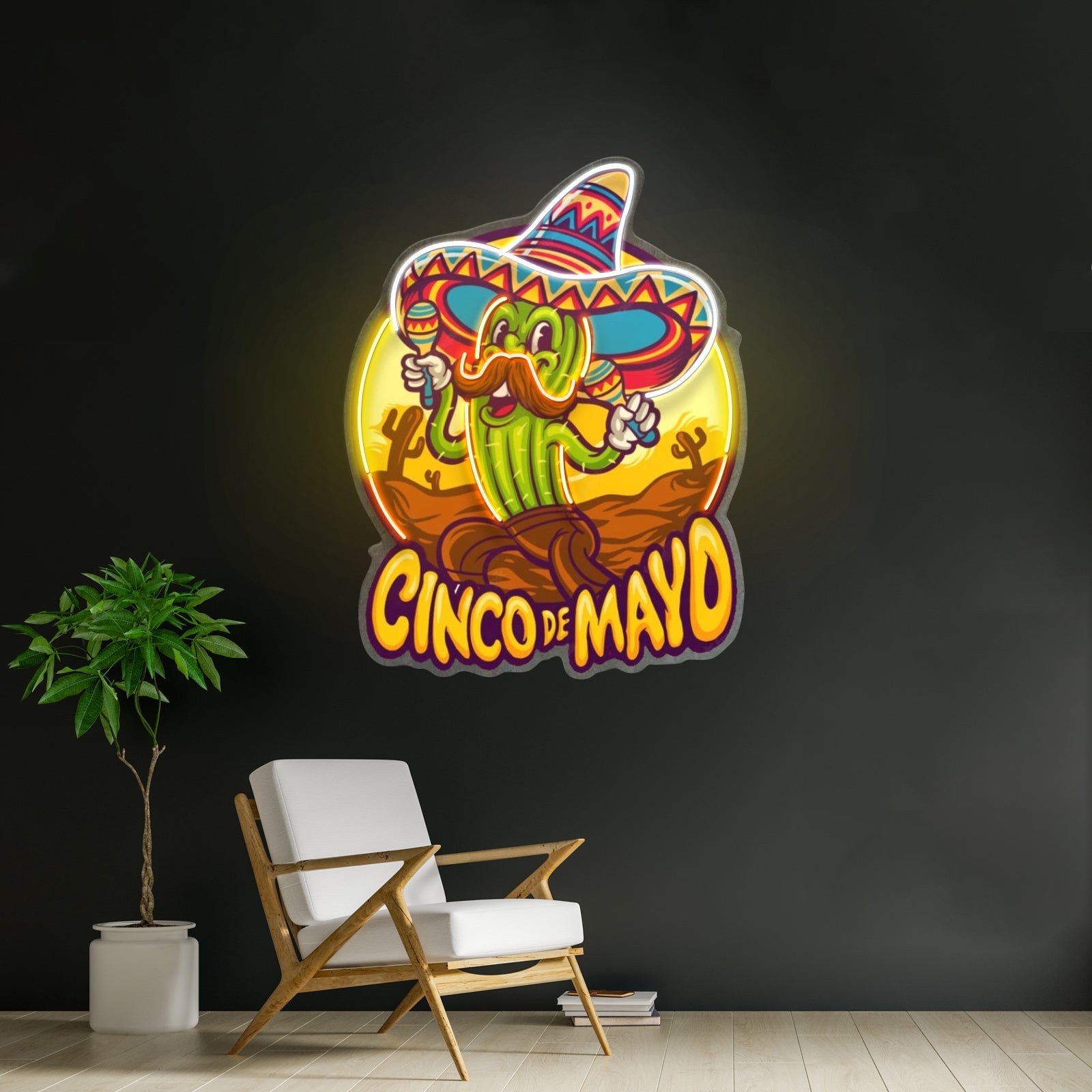 Cinco De Mayo Skull Mascot Led Neon Sign Light Custom Led Signs - Shineneon