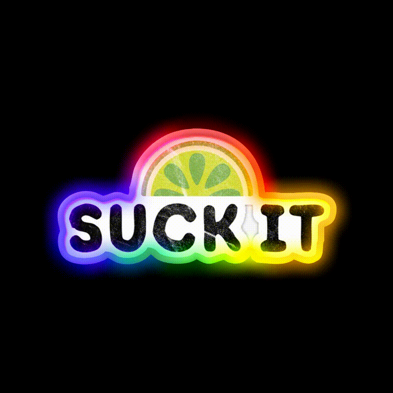 Cinco De Mayo Suck It Cool Party Party Drink Tequila Led Neon Sign Rgb Color - LED neon sign close-up detail