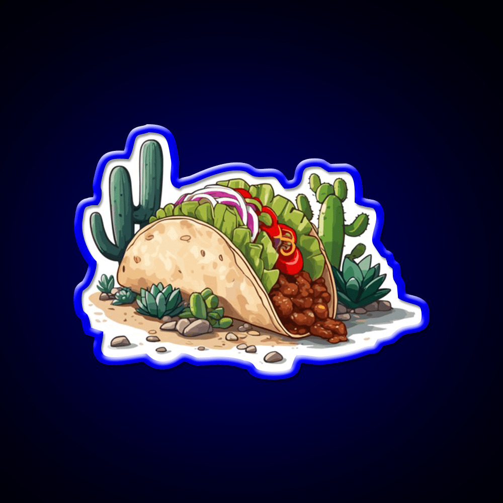Cinco De Mayo Taco Lover Taco Led Neon Sign Mexican Food Sign Rgb Color - Shineneon