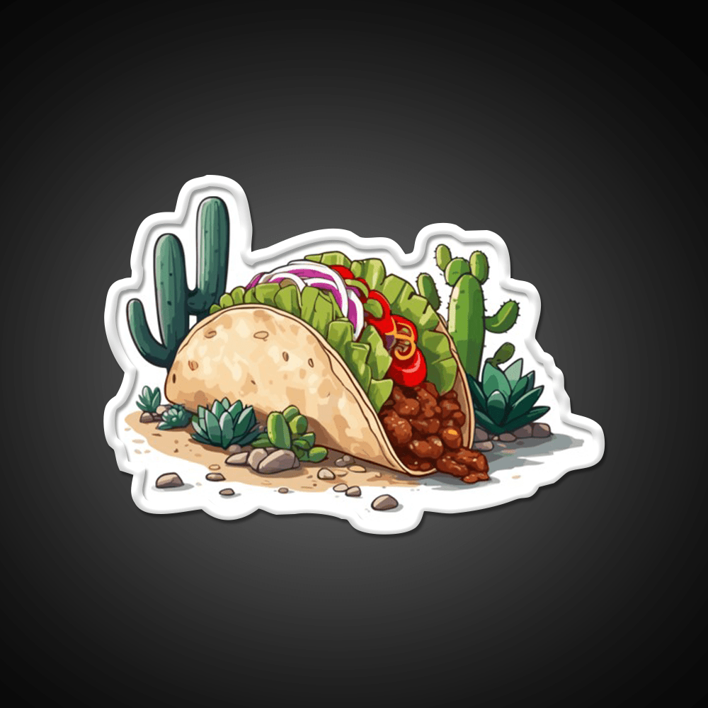 Cinco De Mayo Taco Lover Taco Led Neon Sign Mexican Food Sign Rgb Color - Shineneon
