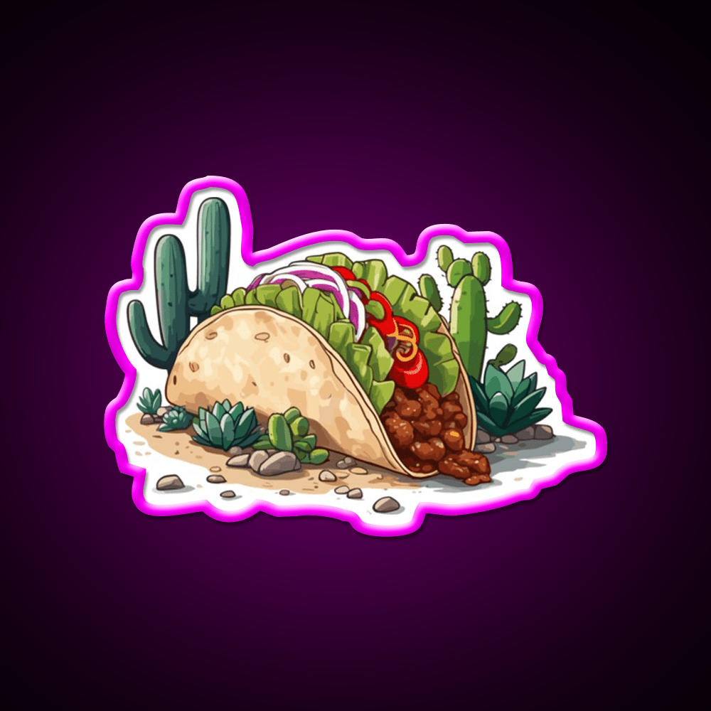 Cinco De Mayo Taco Lover Taco Led Neon Sign Mexican Food Sign Rgb Color - Shineneon