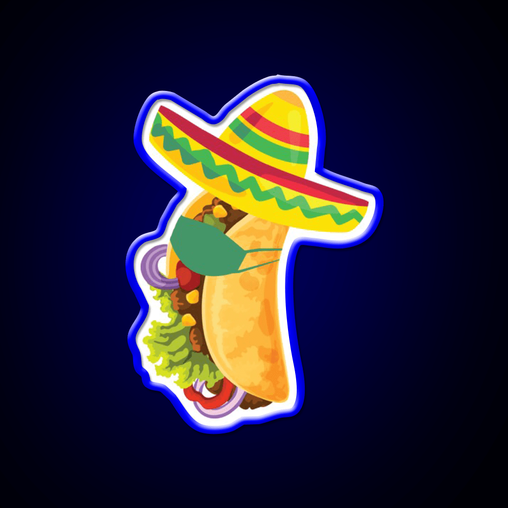 Cinco De Mayo Taco Quarantine Taco Led Neon Sign Wall Light Rgb Color - Shineneon