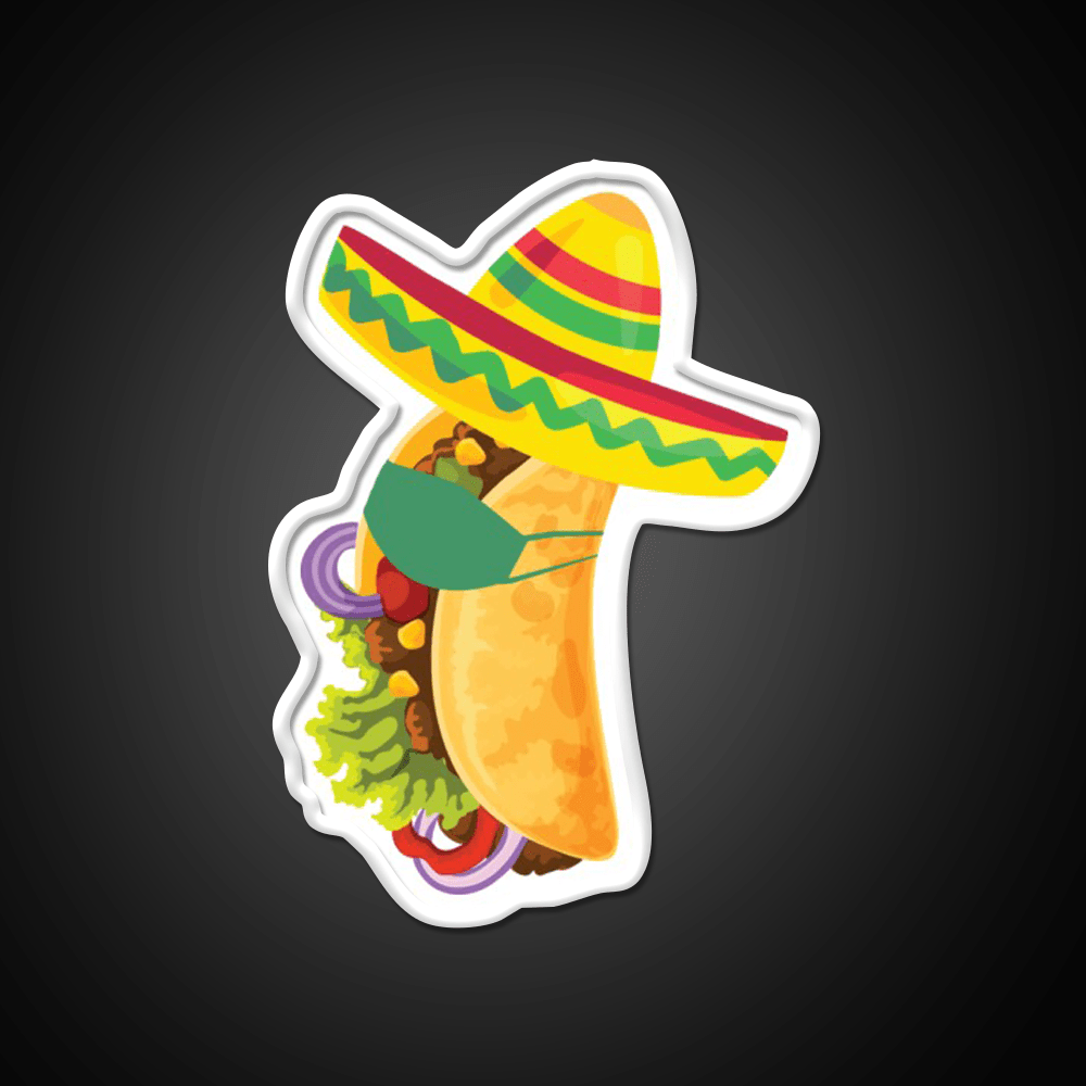 Cinco De Mayo Taco Quarantine Taco Led Neon Sign Wall Light Rgb Color - Shineneon