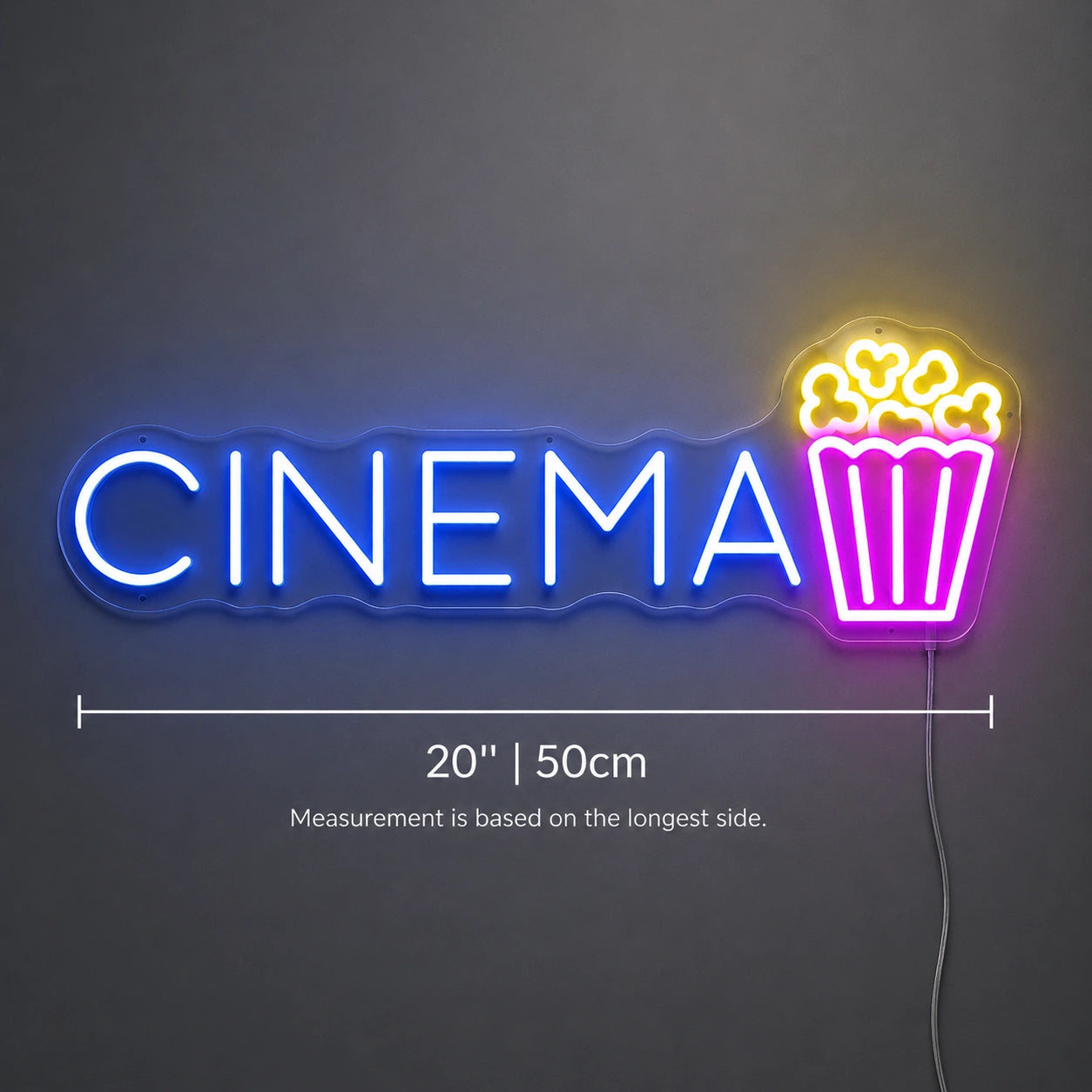Cinema Snack Cup Neon Sign LED Neon Sign size image