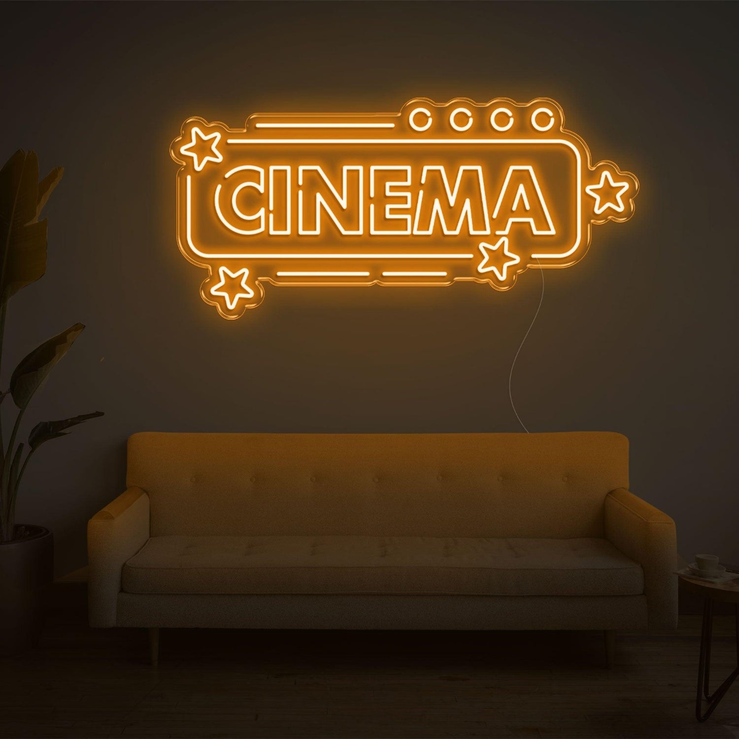 Cinema Star Pink Led Neon Sign For Home Theater Wall Art | Shineneon
