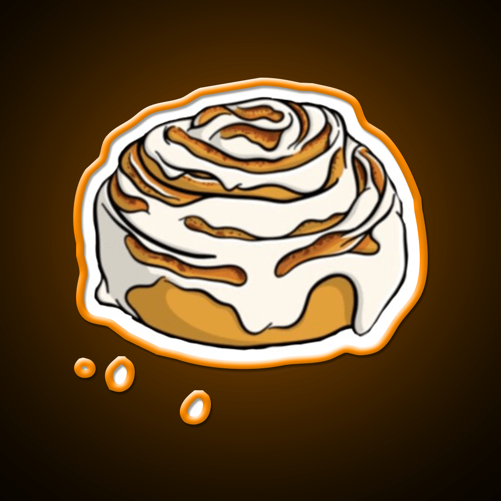 Cinnamon Roll Snack Food Led Neon Sign Rgb Color - Shineneon