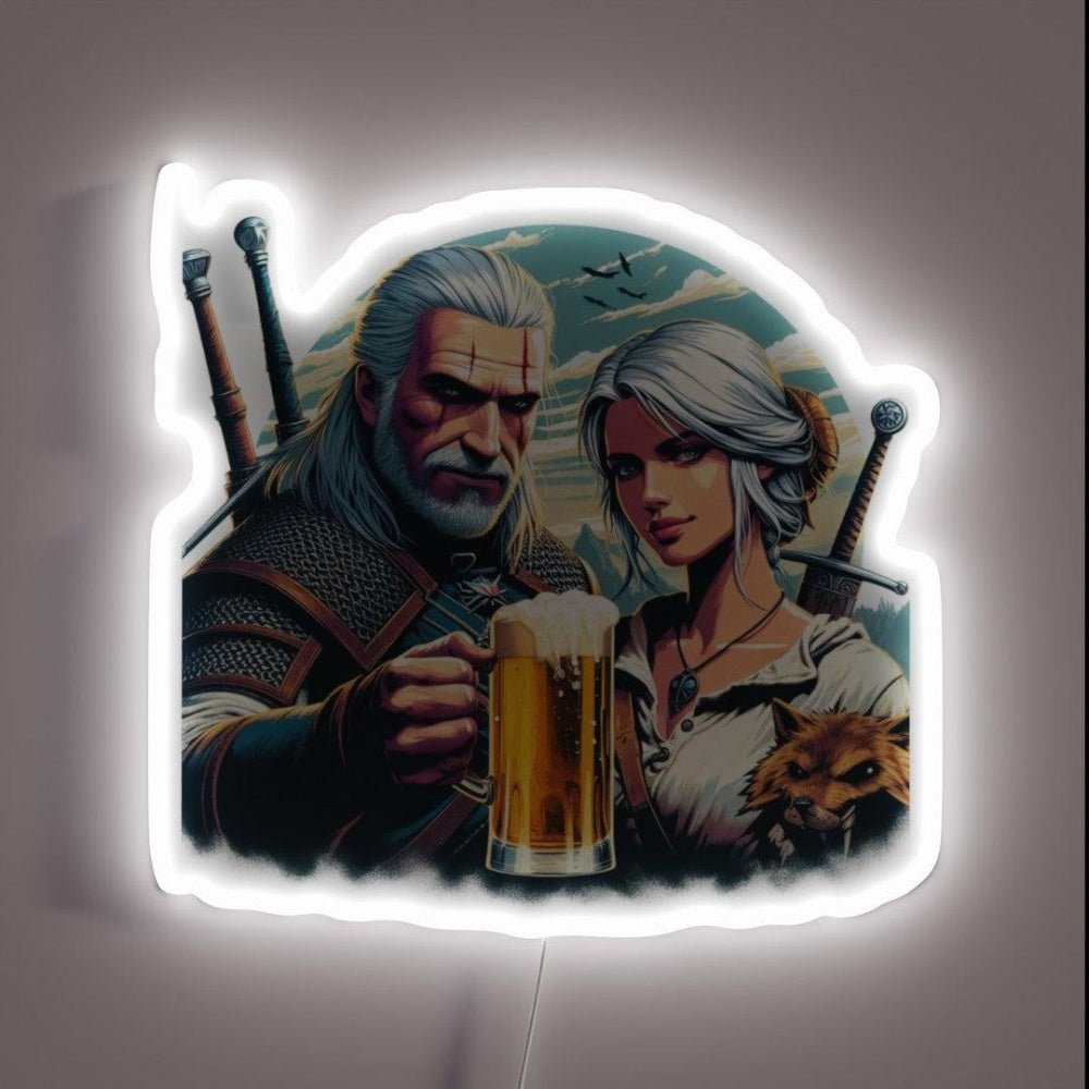 Ciri And Gerald Beer Break Rgb Led Neon Sign - Shineneon