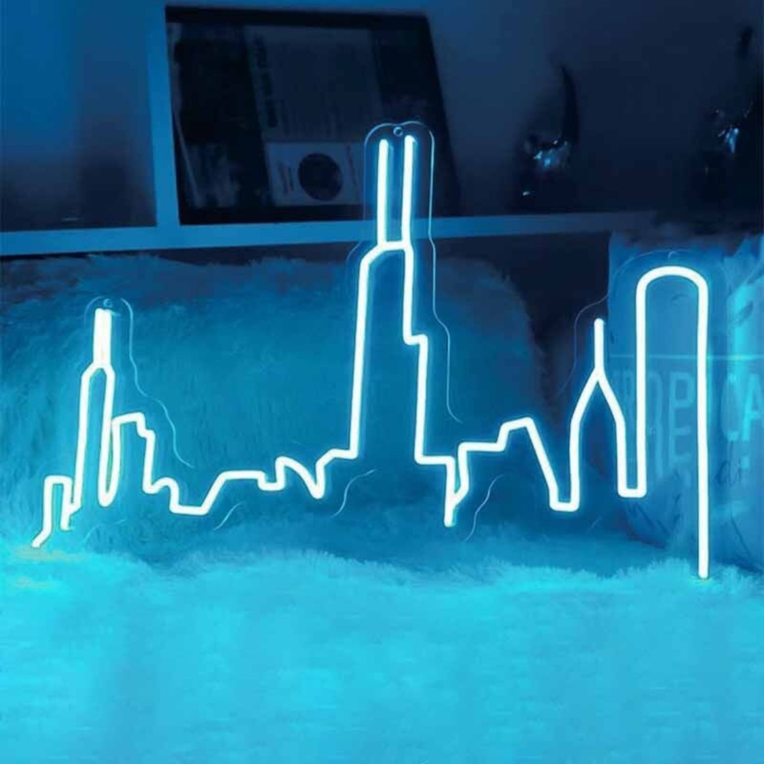 City Skyline Abstract Lines Artistic Led Neon Sign - Shineneon