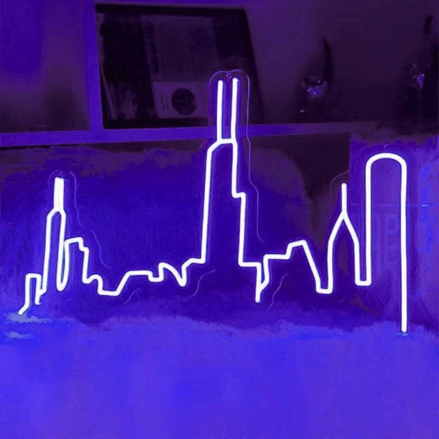 City Skyline Abstract Lines Artistic Led Neon Sign - Shineneon
