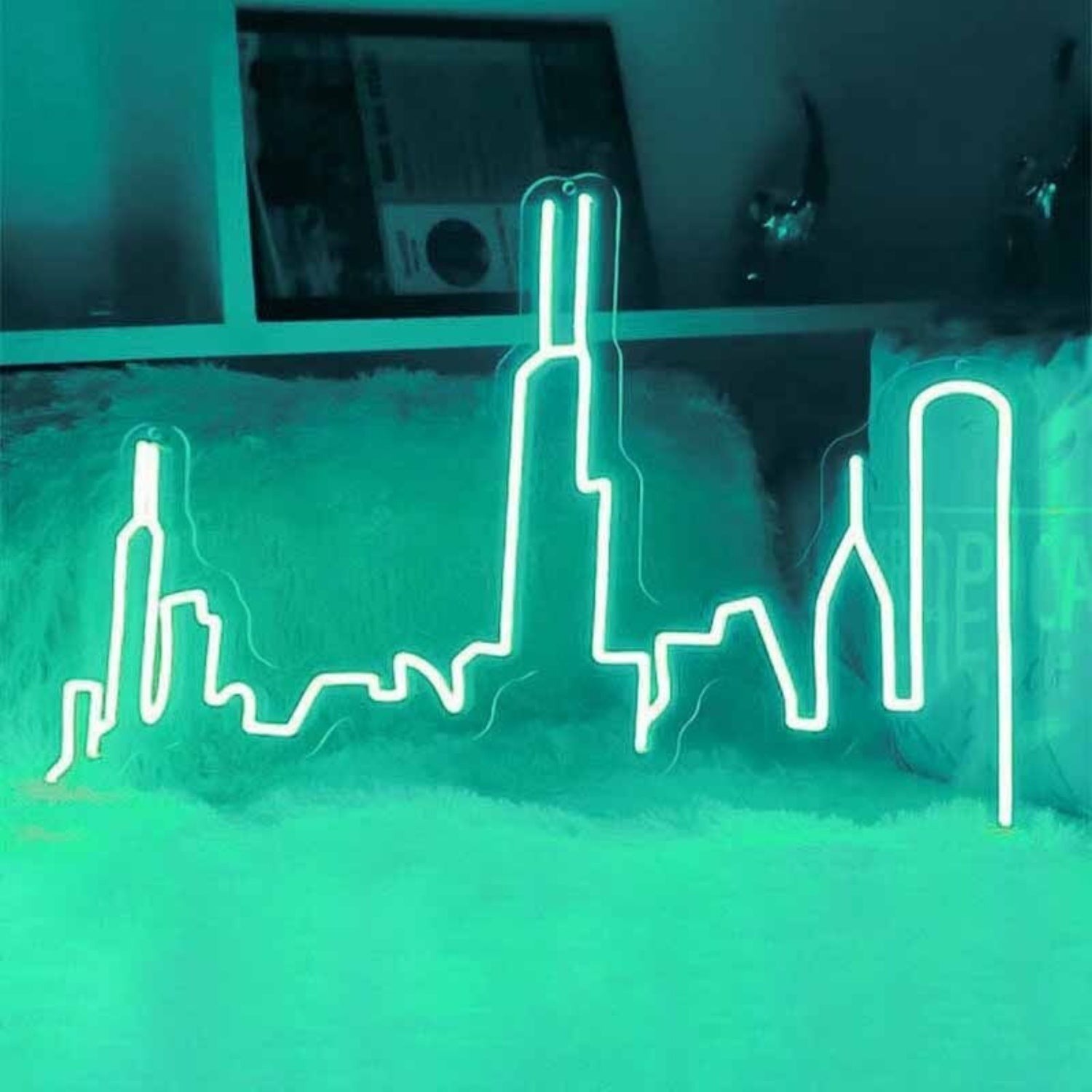 City Skyline Abstract Lines Artistic Led Neon Sign - Shineneon