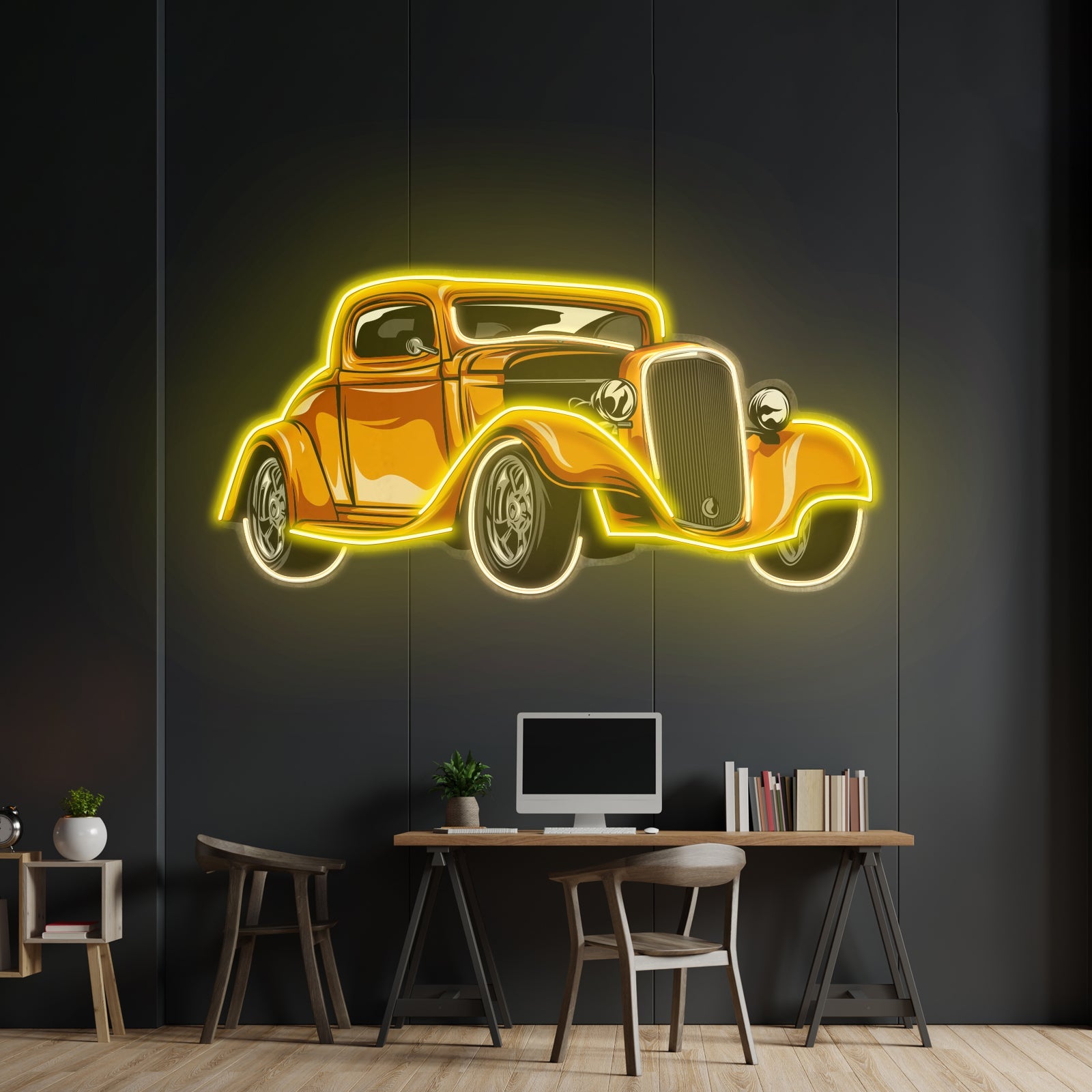 Classic Car On Colid Color Led Neon Sign Light Custom Led Signs - Shineneon