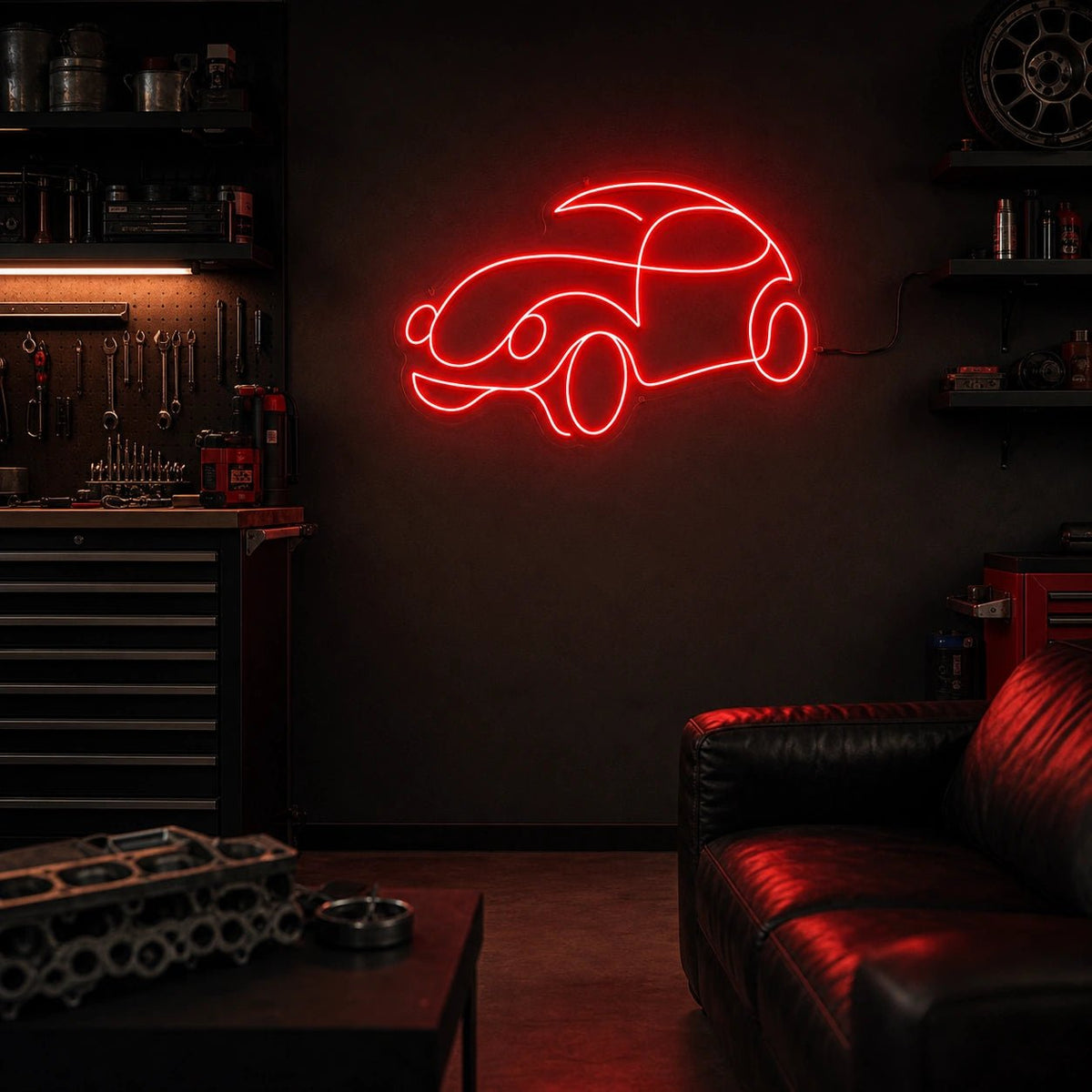 Classic Car Outline LED Neon Sign - Shineneon