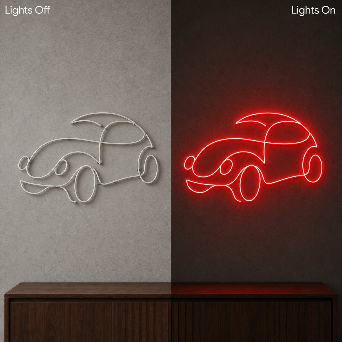 Classic Car Outline LED Neon Sign Garage Neon Sign - Shineneon