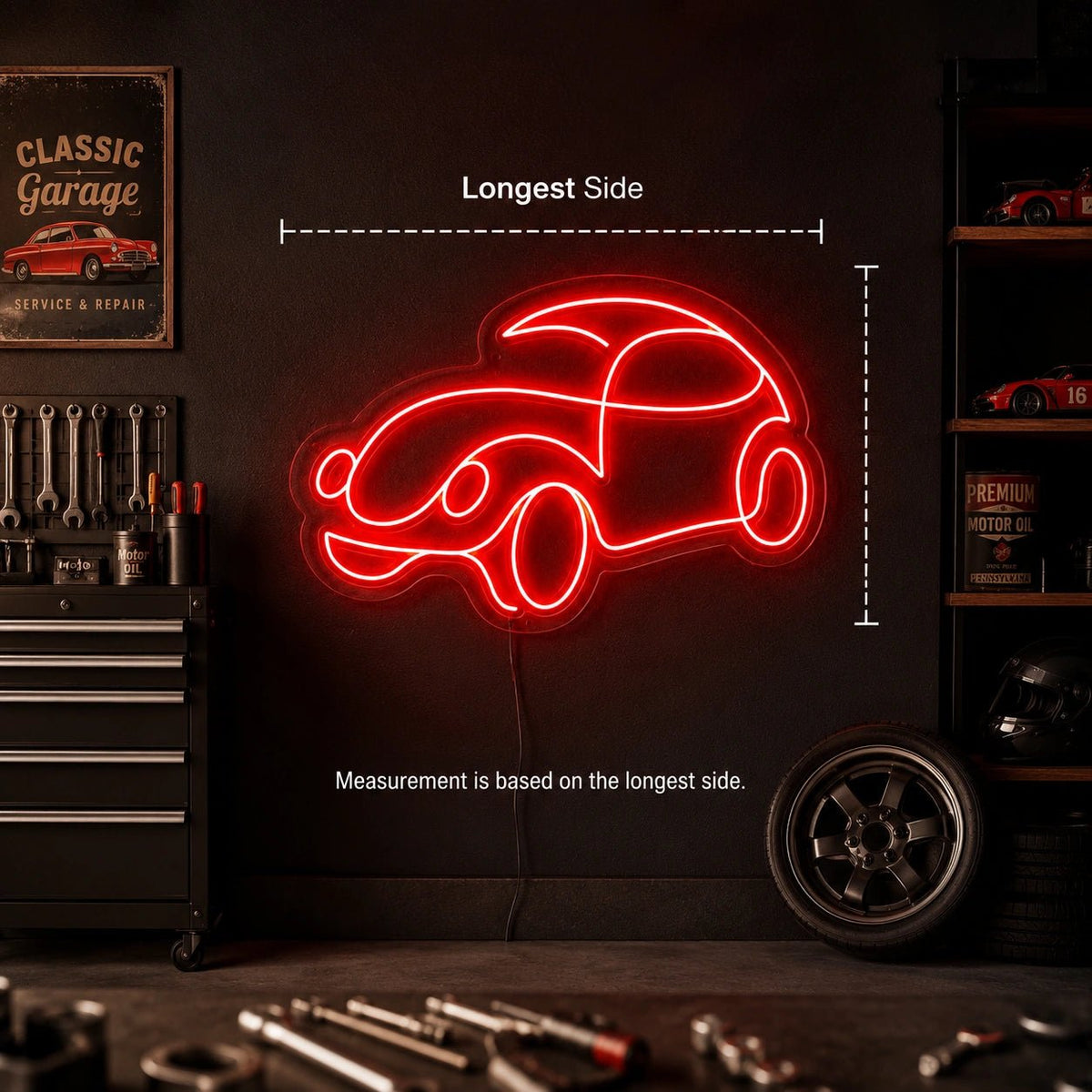 Classic Car Silhouette LED Neon Sign - Shineneon