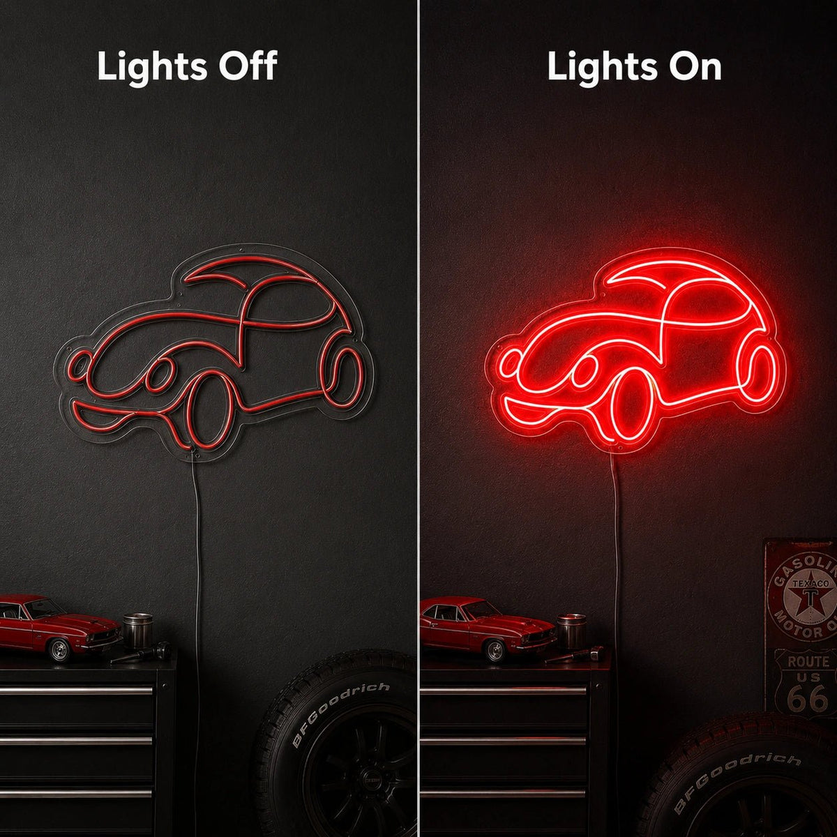 Classic Car Silhouette LED Neon Sign - Shineneon