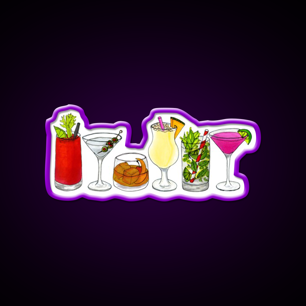 Classic Cocktail Collection Cocktail Bar Decor Led Neon Sign Rgb Color - LED neon sign view 9