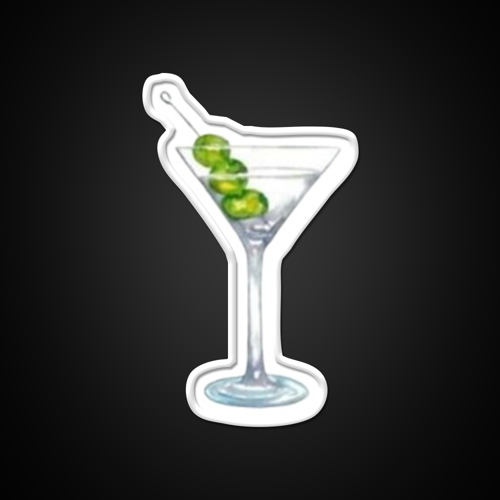 Classic Martini Glass With Olives Cocktail Bar Decor Led Neon Sign Rgb Color - LED neon sign view 11