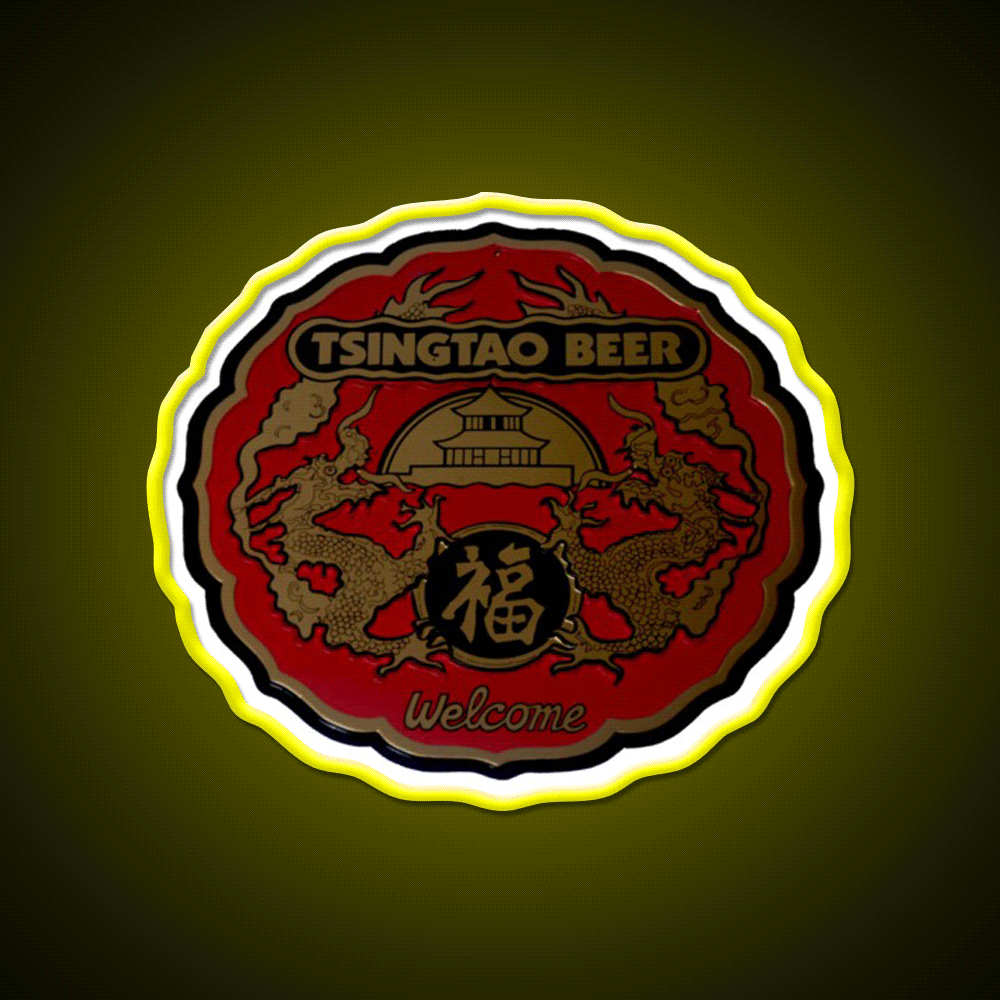 Classic Tsingtao Beer Sign Led Neon Sign Chinese Food Rgb Color
