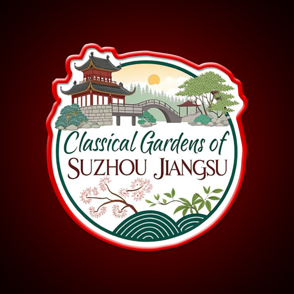Classical Gardens Of Suzhou Led Neon Sign Chinese Food Rgb Color - Shineneon