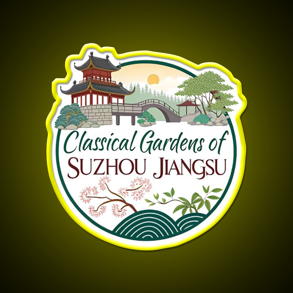 Classical Gardens Of Suzhou Led Neon Sign Chinese Food Rgb Color