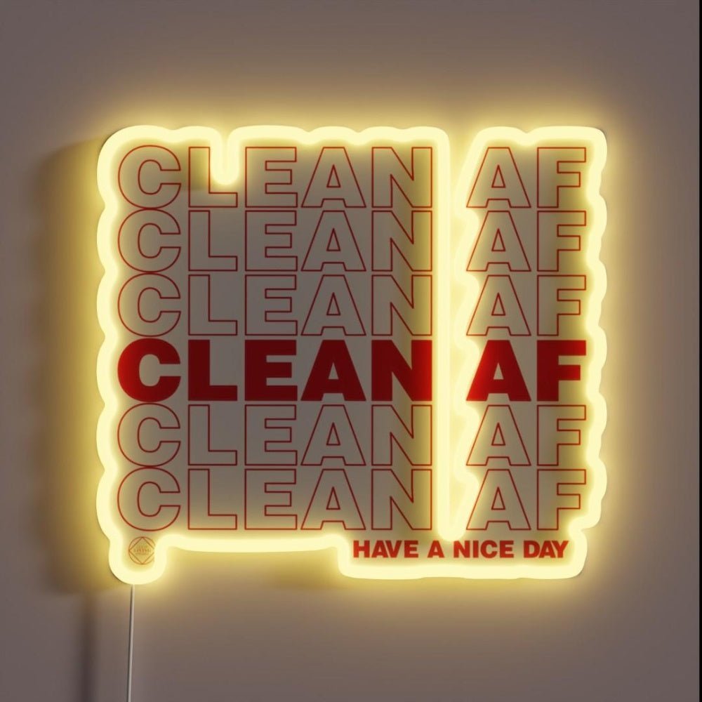 Clean Af Tank You Narcotics Na Rgb Led Neon Sign - Shineneon