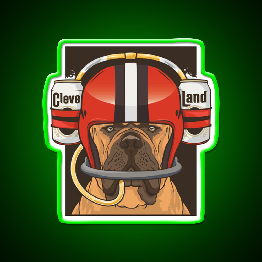 Cleveland Browns Beer Helmet Design Beer Bar Decor Led Neon Sign Rgb Color - LED neon sign view 8