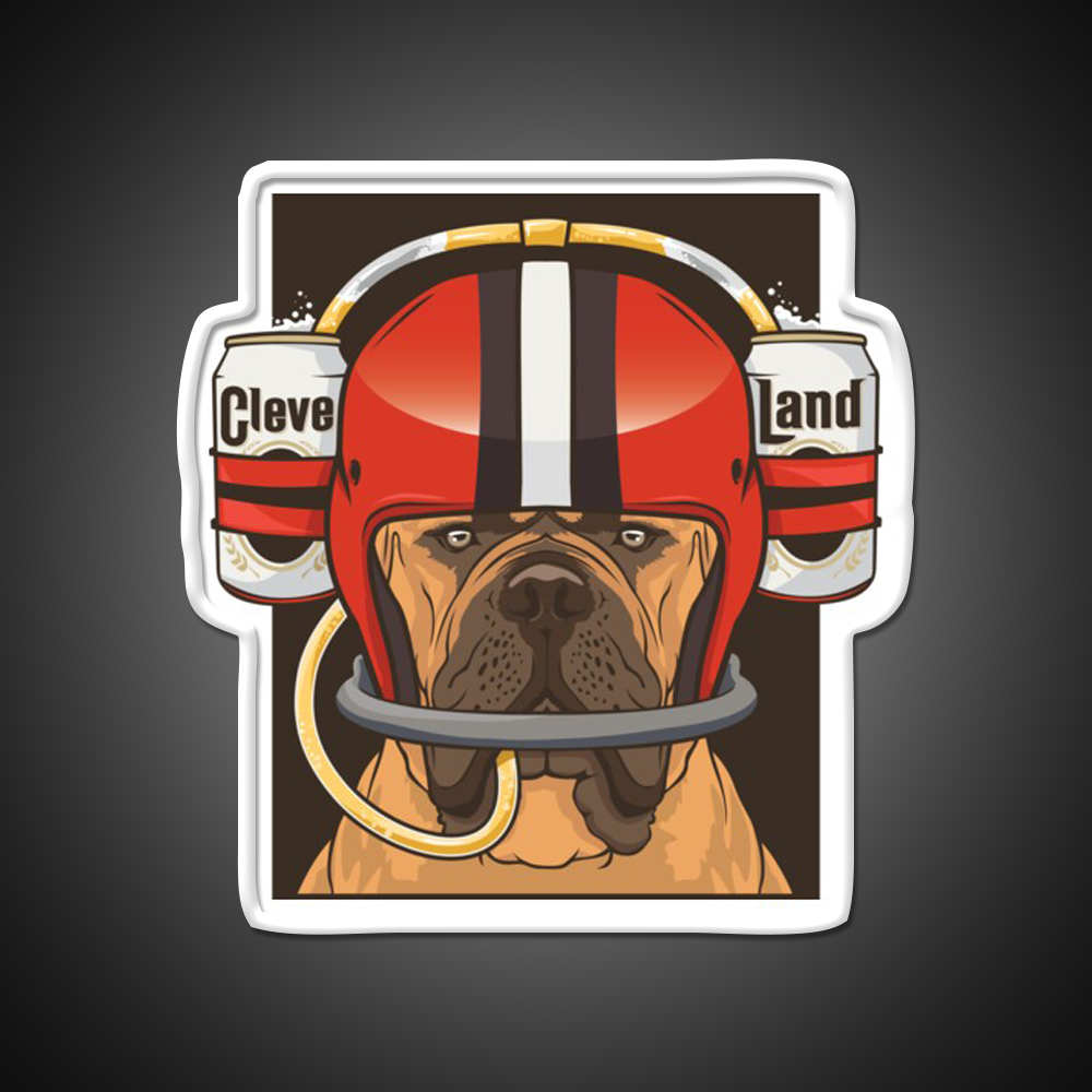 Cleveland Browns Beer Helmet Design Beer Bar Decor Led Neon Sign Rgb Color - LED neon sign view 11
