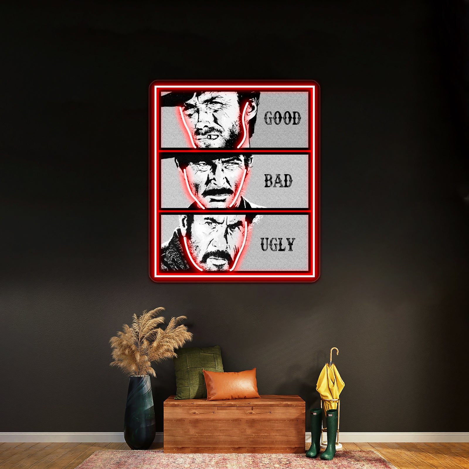 Clint Eastwood Abstract Art Western Wall Artwork Neon Signs | Shineneon