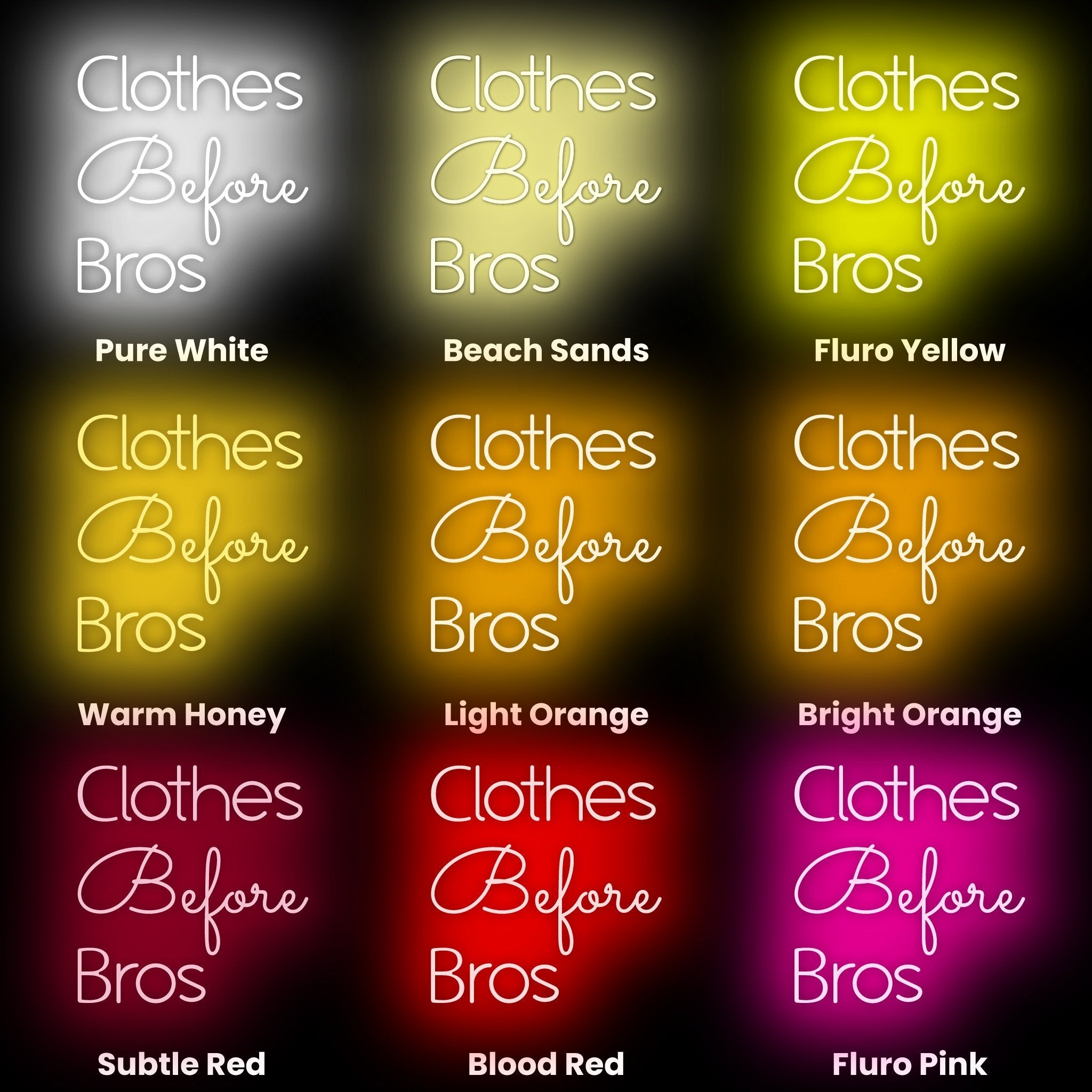 Clothes Before Bros Led Neon Sign | Shineneon
