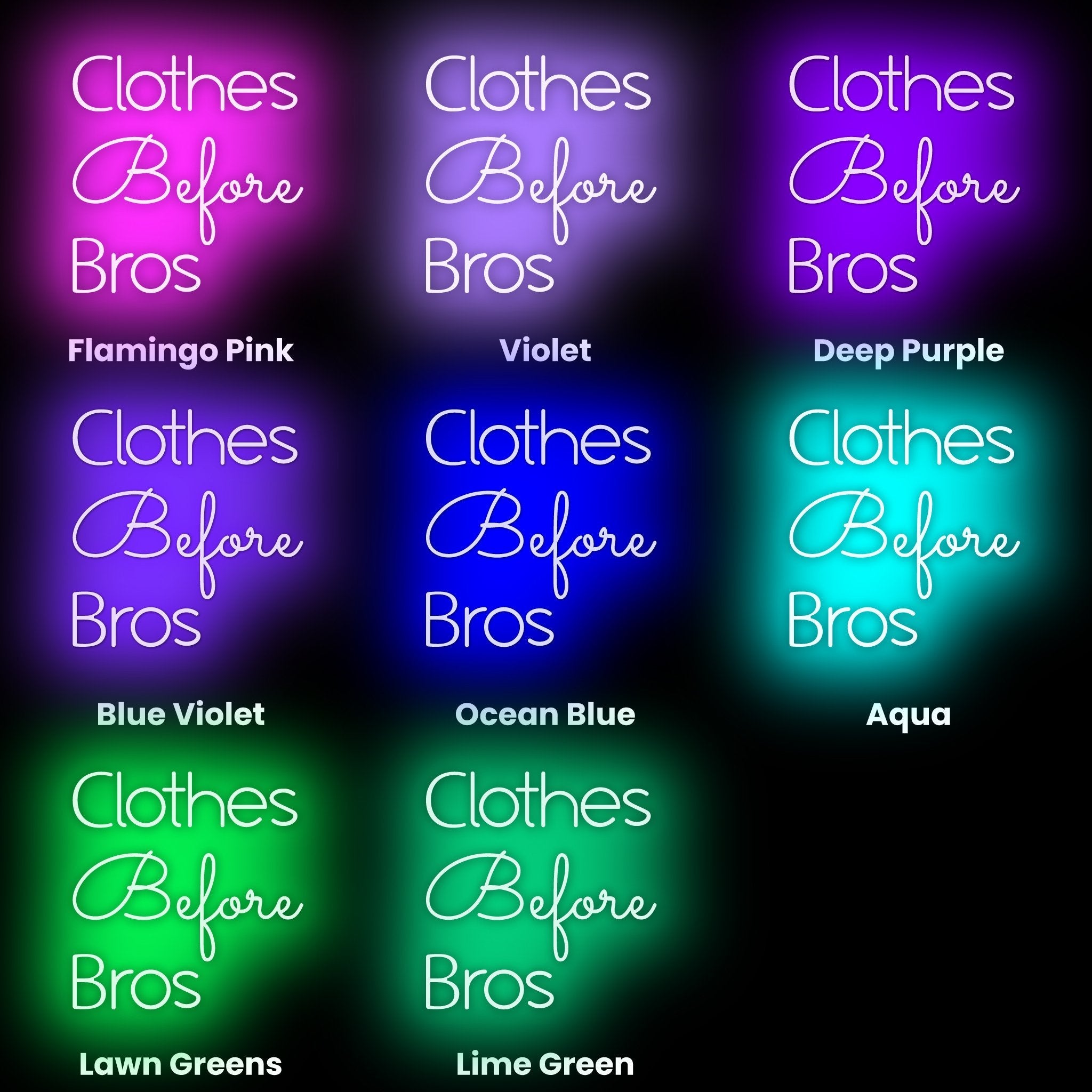 Clothes Before Bros Led Neon Sign | Shineneon
