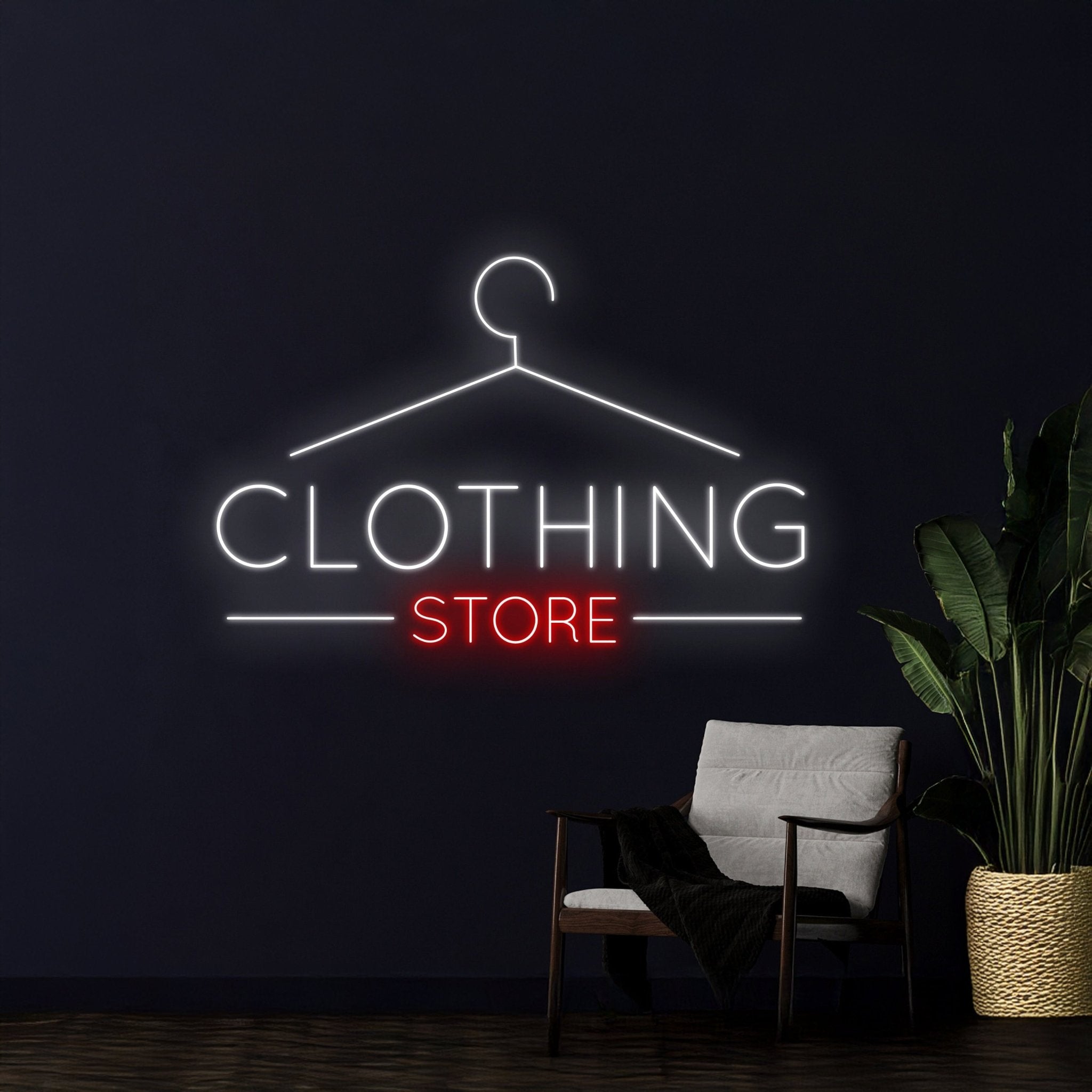 Clothing Store Clothes Hangers Led Sign - Shineneon
