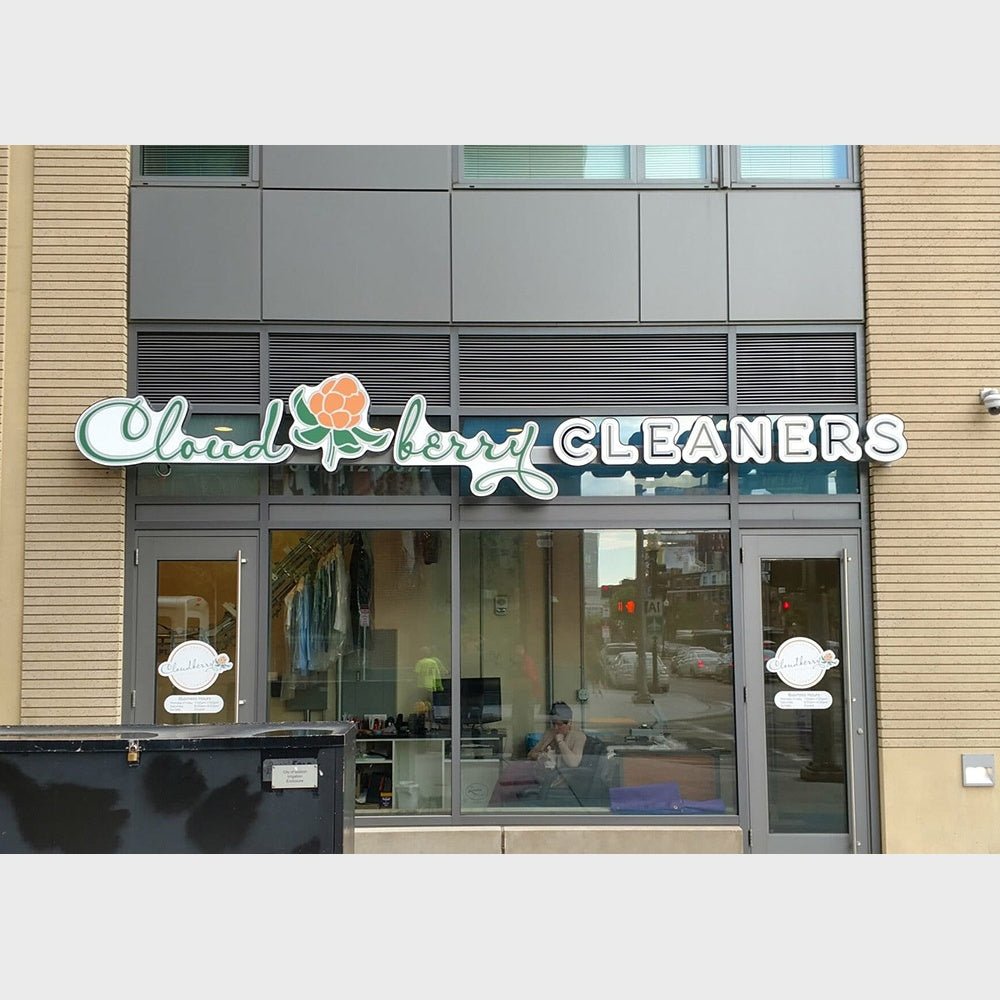 Cloudberry Cleaners 3D Frontlit And Backlit Channel Letter Led Light Sign - Shineneon