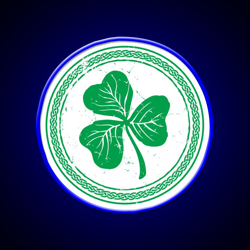 Clover Braid Light Green Whiskey Drink Bar Led Neon Sign Rgb Color