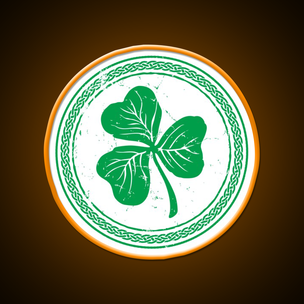 Clover Braid Light Green Whiskey Drink Bar Led Neon Sign Rgb Color