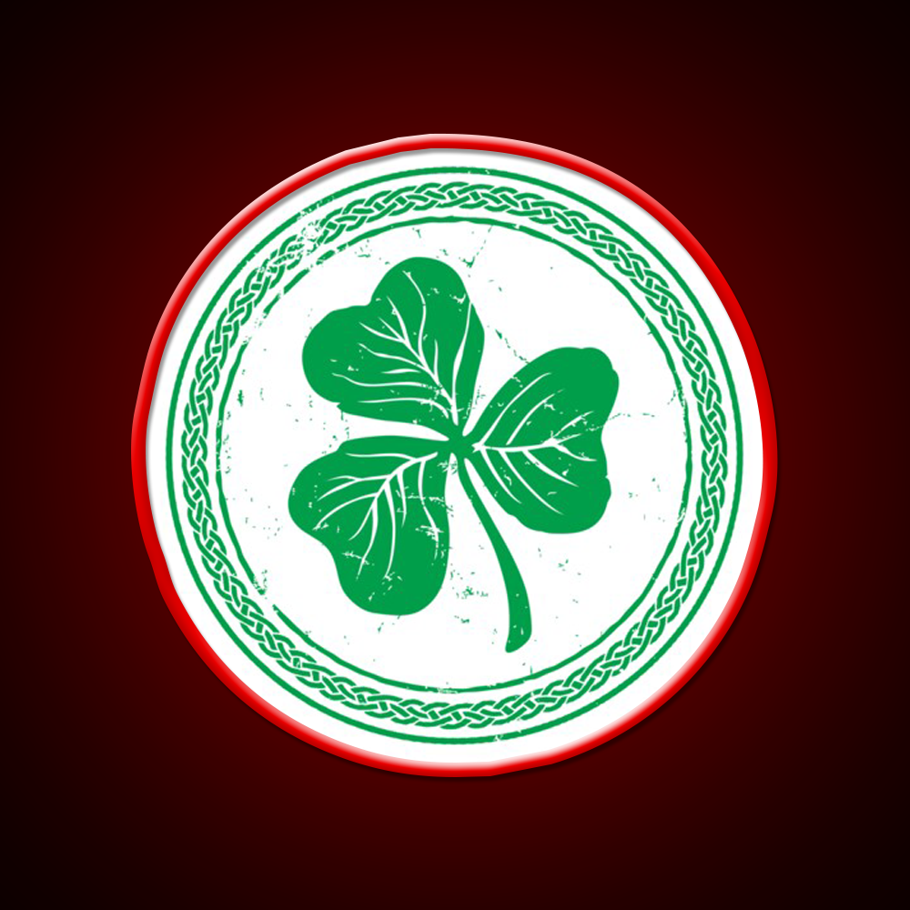 Clover Braid Light Green Whiskey Drink Bar Led Neon Sign Rgb Color