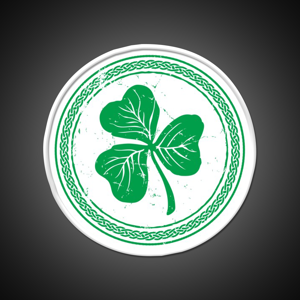 Clover Braid Light Green Whiskey Drink Bar Led Neon Sign Rgb Color