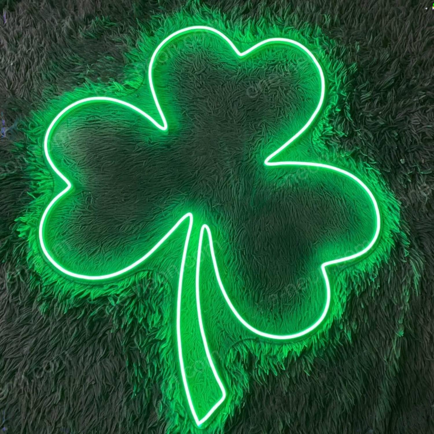 Clover Green Led Neon Sign For Home Bar St Patricks Day Decor | Shineneon