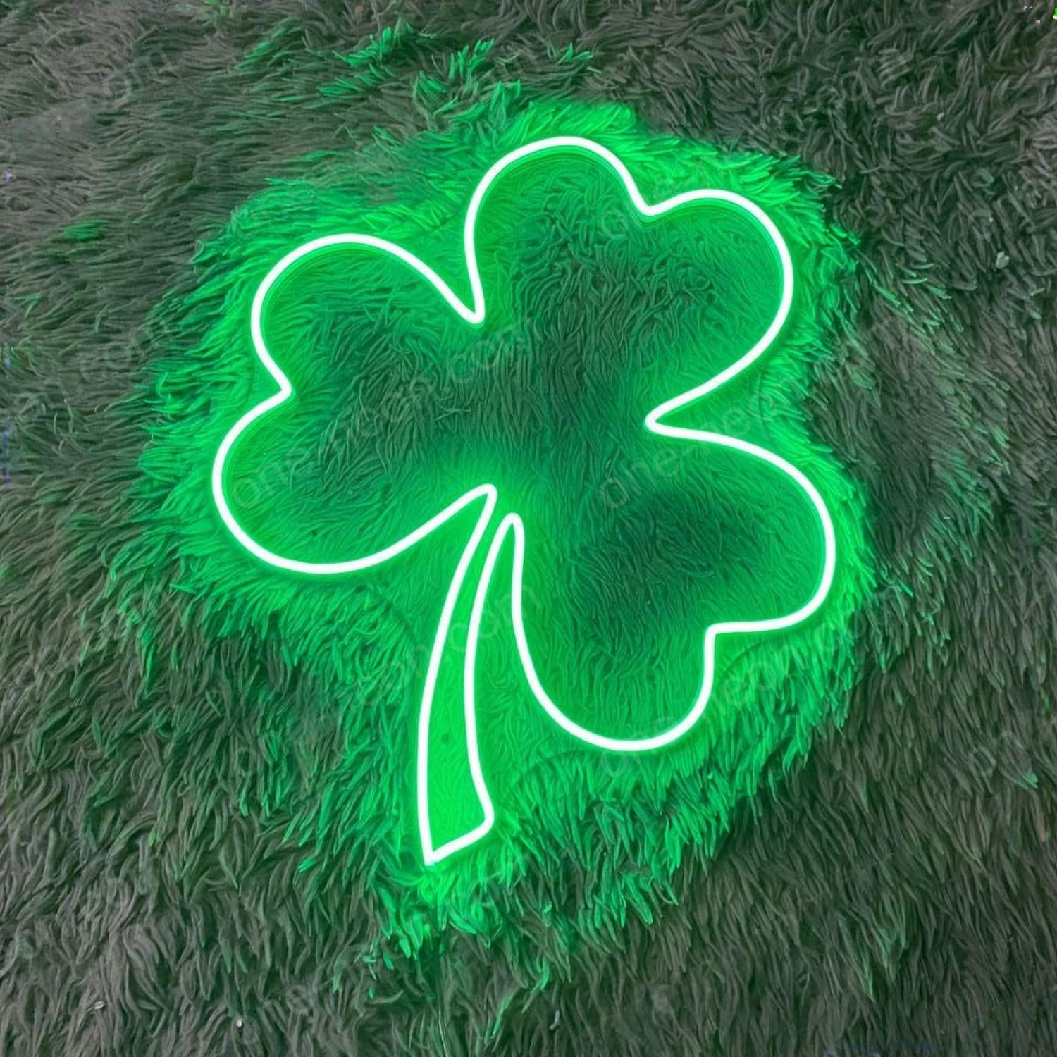 Clover Green Led Neon Sign For Home Bar St Patricks Day Decor | Shineneon