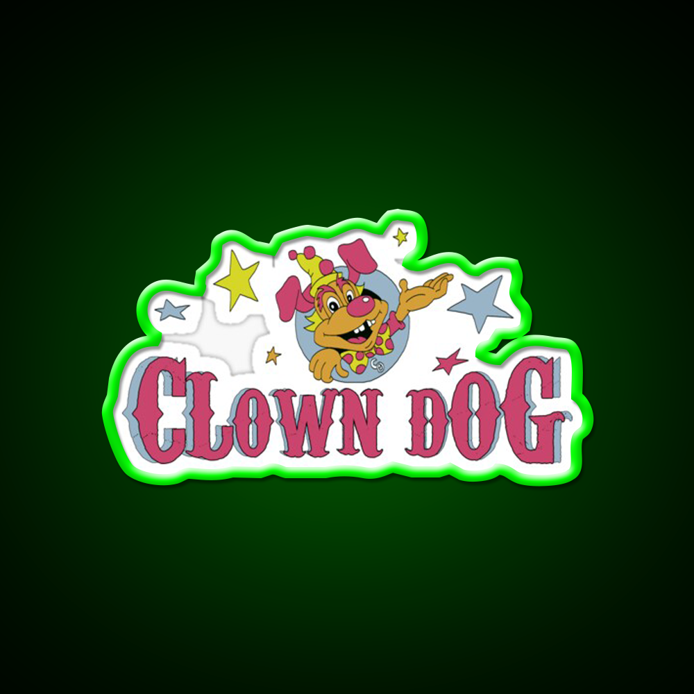 Clown Dog Fast Food Led Neon Sign For Burger Place Rgb Color