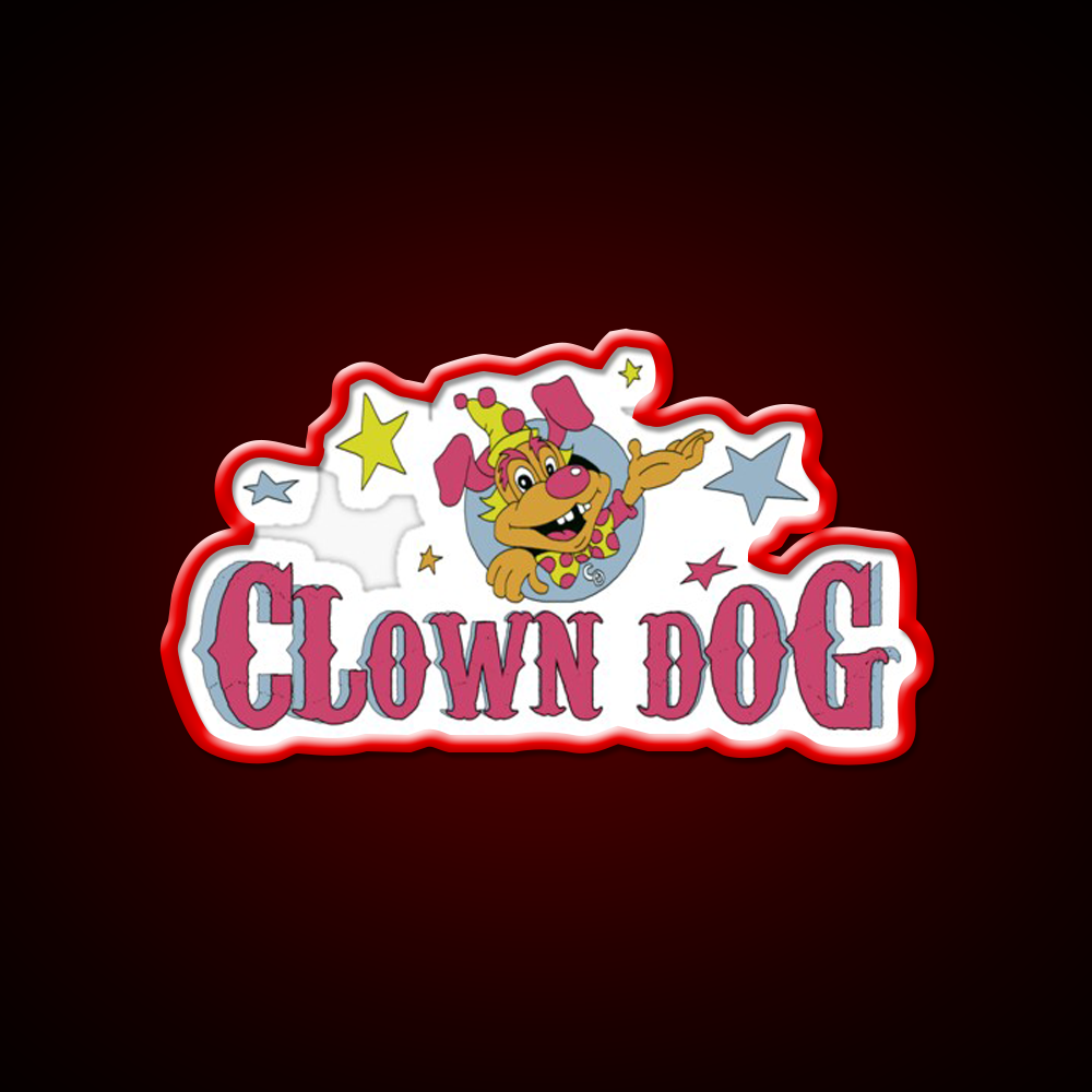 Clown Dog Fast Food Led Neon Sign For Burger Place Rgb Color