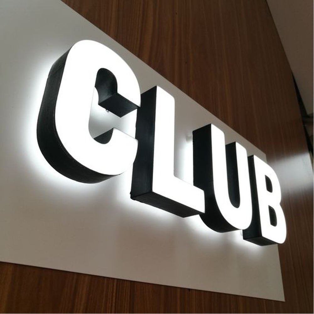 Club 3D Frontlit And Backlit Channel Letter Led Light Sign - Shineneon