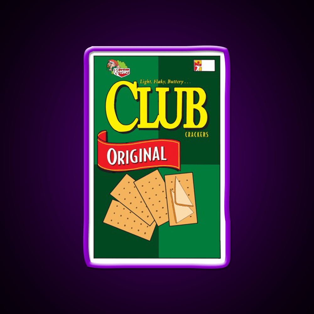 Club Cracker Box Snack Food Led Neon Sign Rgb Color - Shineneon