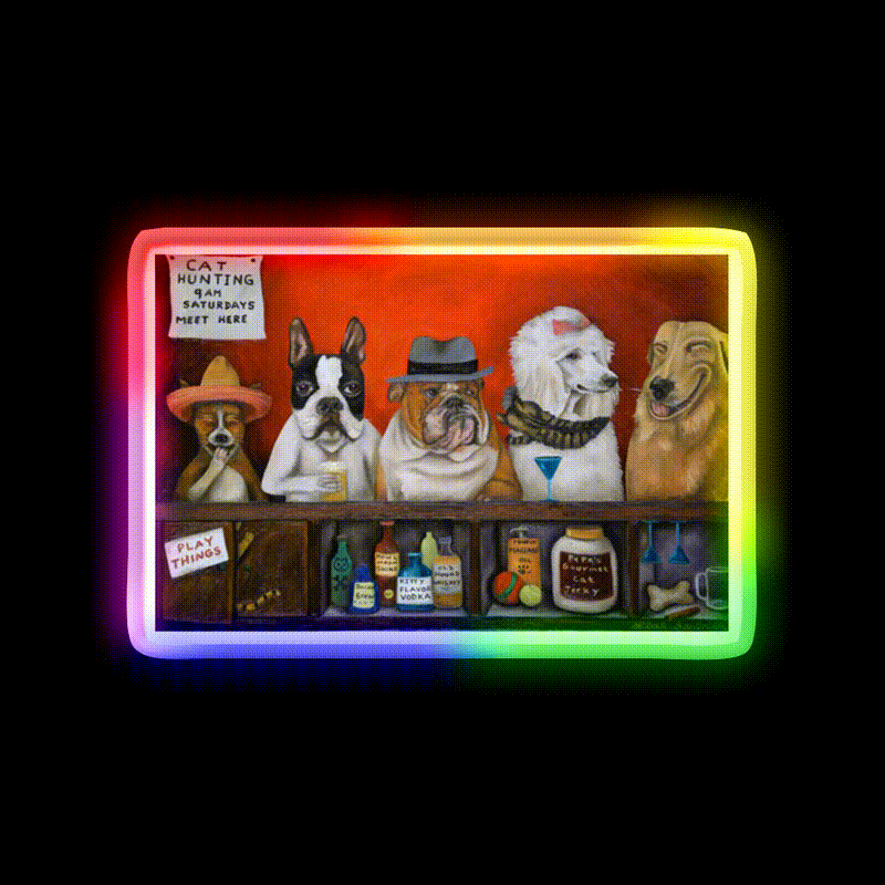 Club K9 Man Cave Bar Led Neon Sign Rgb Color