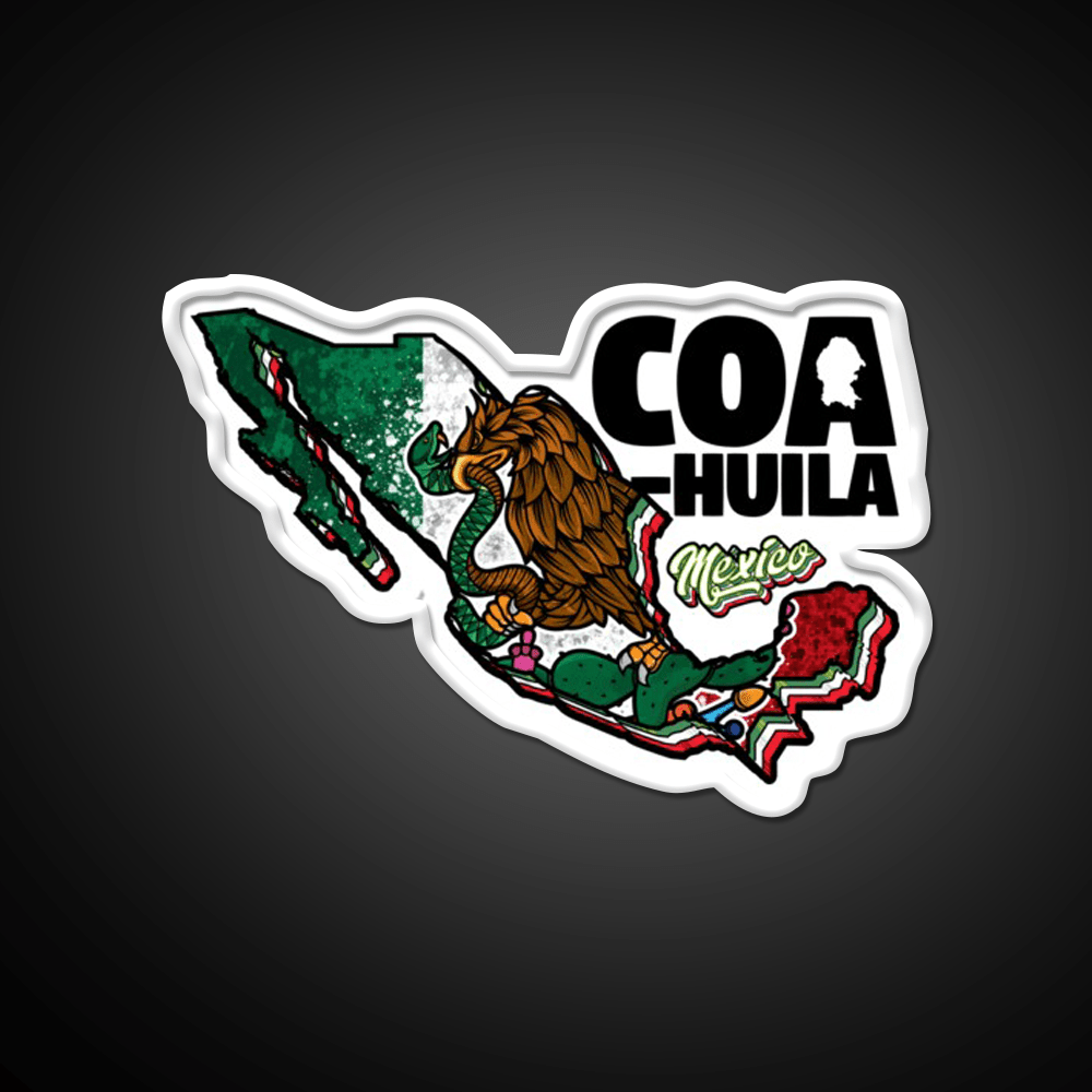 Coahuila Map Of Mexico Party Drink Tequila Led Neon Sign Rgb Color - Shineneon