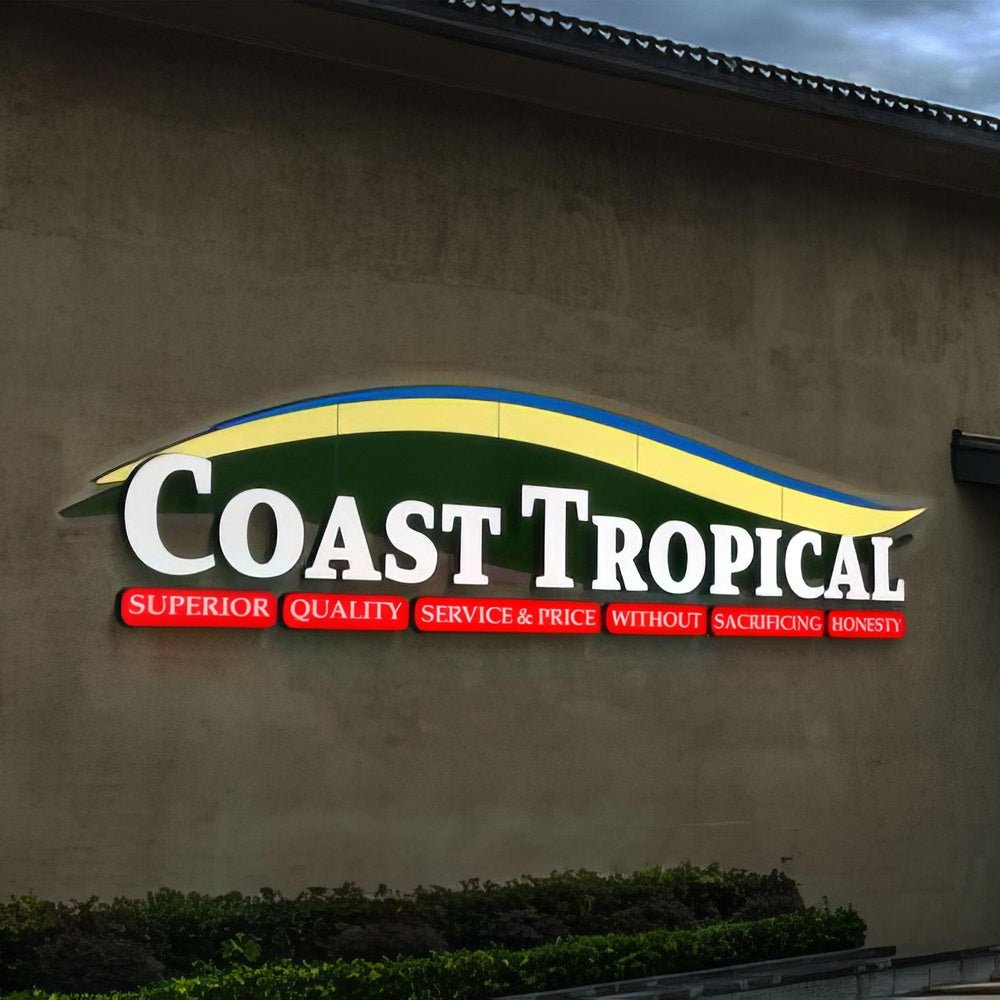 Coast Tropical 3D Frontlit Letters Metal Led Sign - Shineneon