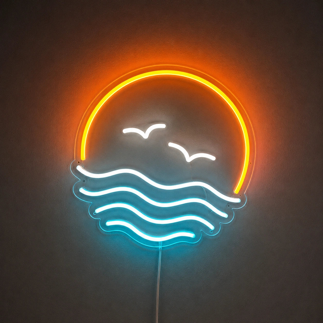 Coastal Birds Sunset Neon Sign LED Neon Sign main product image