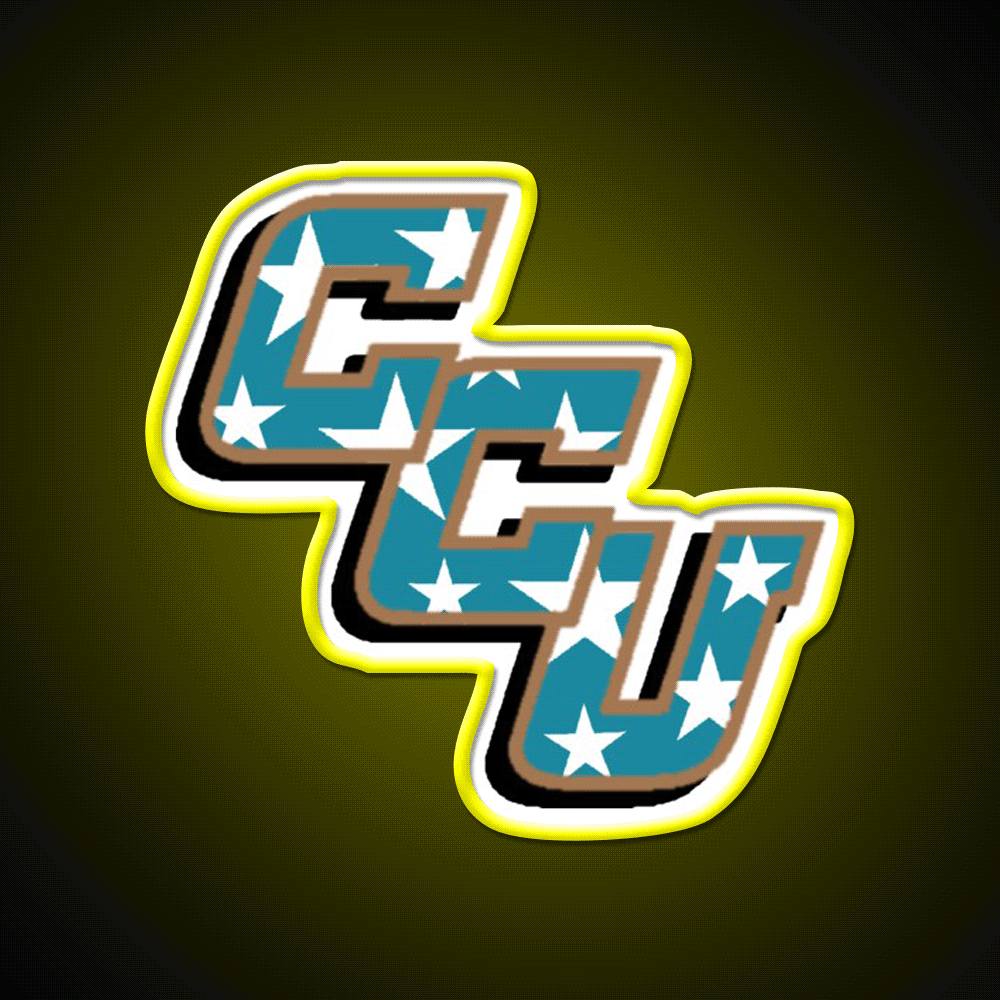 Coastal Carolina Stars Beer Bar Decor Led Neon Sign Rgb Color - Custom LED neon sign front view