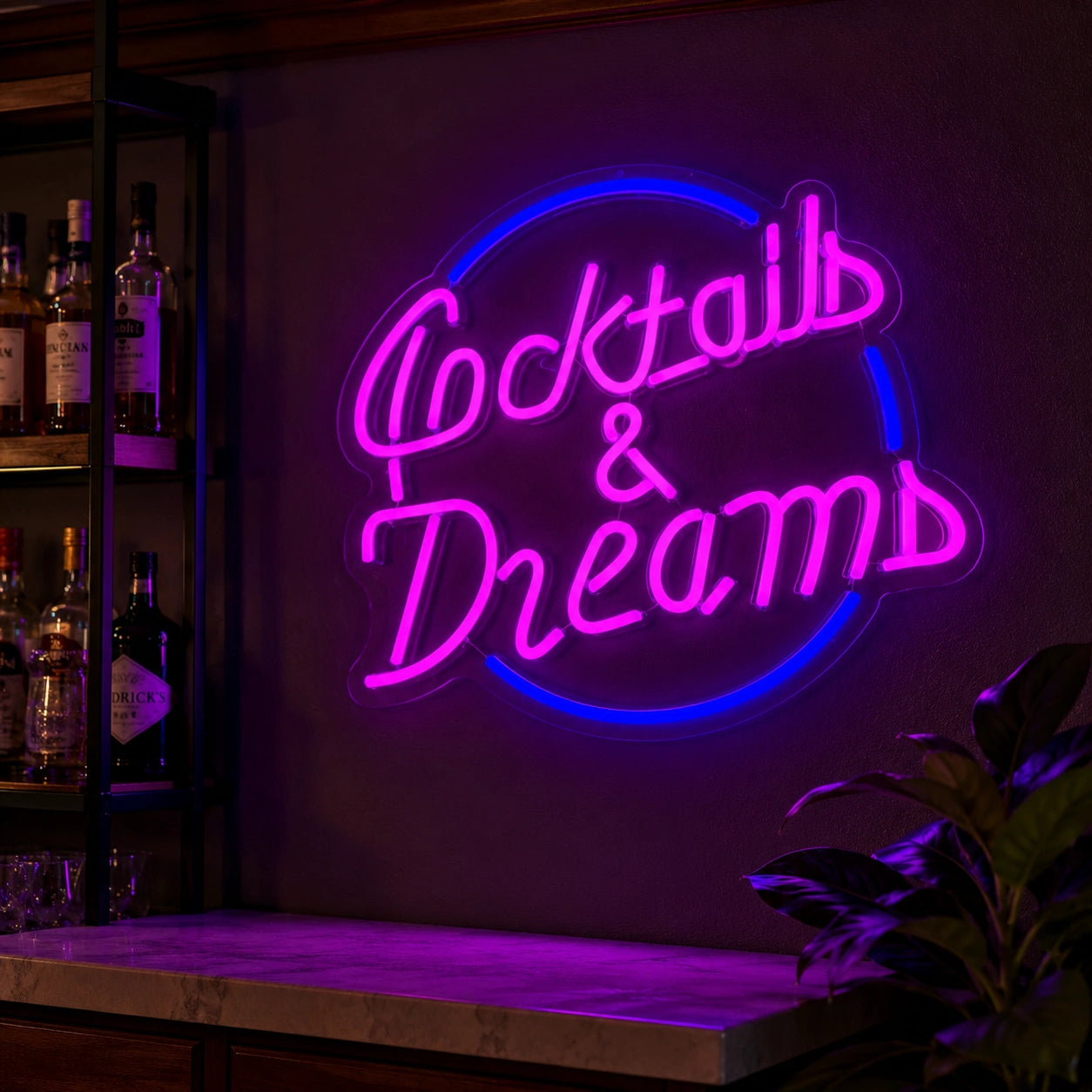Cocktail And Dreams LED Neon Sign - 03 Real Lifestyle Scene