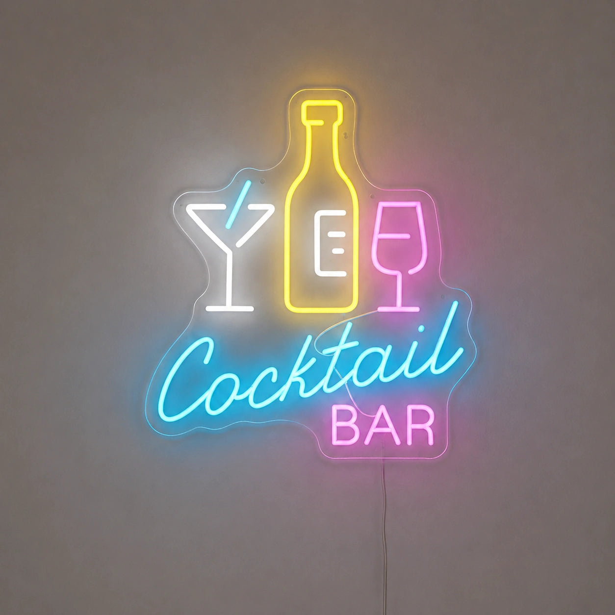 Cocktail Bar Bottles Neon Sign LED Neon Sign main product image